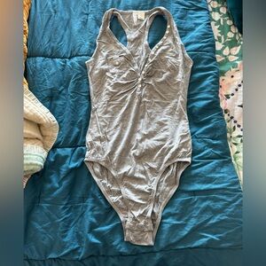 Elegant Gray Women's Bodysuit